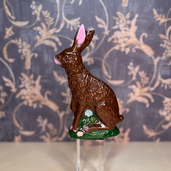 Vintage Other - Vintage Estate Faux Chocolate Easter Bunny Figurine